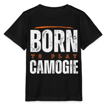 Born to play camogie. - Stanley/Stella MINI CREATOR Kids’ T-Shirt - black - Front - Mikhail (115cm)