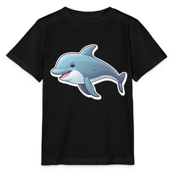 Delfin niedlich - Stanley/Stella Kinder T-Shirt MINI CREATOR  - Schwarz - Vorne - Mikhail (115cm)