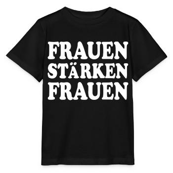 frauen stärken frauen - Stanley/Stella Kinder T-Shirt MINI CREATOR  - Schwarz - Vorne - Mikhail (115cm)