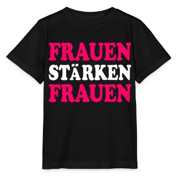 frauen stärken frauen - Stanley/Stella Kinder T-Shirt MINI CREATOR  - Schwarz - Vorne - Mikhail (115cm)