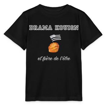 Fière d être une drama kouign White - T-shirt bio MINI CREATOR Stanley/Stella Enfant - noir - Devant - Mikhail (115cm)