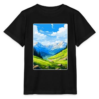 Pyrenäen-Nationalpark Frankreich Reiseplakat WPA - Stanley/Stella Kinder T-Shirt MINI CREATOR  - Schwarz - Vorne - Mikhail (115cm)