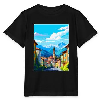 Bozen Italien Vintage Reiseplakat WPA Souvenir - Stanley/Stella Kinder T-Shirt MINI CREATOR  - Schwarz - Vorne - Mikhail (115cm)