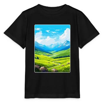Pyrenäen-Nationalpark Frankreich Reiseplakat WPA - Stanley/Stella Kinder T-Shirt MINI CREATOR  - Schwarz - Vorne - Mikhail (115cm)