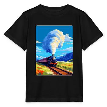 Orient Express Zug Europa Vintage Reiseplakat - Stanley/Stella Kinder T-Shirt MINI CREATOR  - Schwarz - Vorne - Mikhail (115cm)