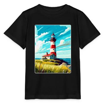 Plymouth England Uk Vintage Travel Poster Souvenir - Stanley/Stella MINI CREATOR Kids’ T-Shirt - black - Front - Mikhail (115cm)