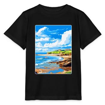 Bude Cornwall, England, Vereinigtes Königreich, Reiseposter, Souvenir - Stanley/Stella Kinder T-Shirt MINI CREATOR  - Schwarz - Vorne - Mikhail (115cm)