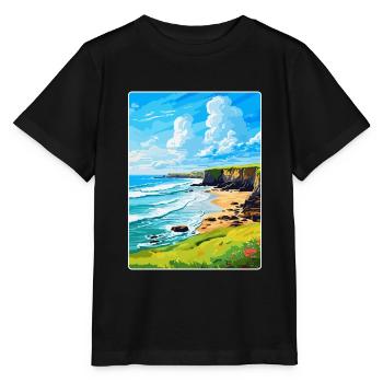 Bude Cornwall, England, Vereinigtes Königreich, Reiseposter, Souvenir - Stanley/Stella Kinder T-Shirt MINI CREATOR  - Schwarz - Vorne - Mikhail (115cm)