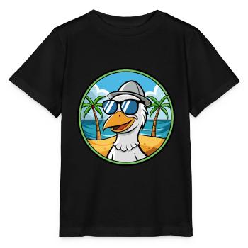 Gans Lustige Cartoon Sommer Strand Sonnenbrille Cool - Stanley/Stella Kinder T-Shirt MINI CREATOR  - Schwarz - Vorne - Mikhail (115cm)