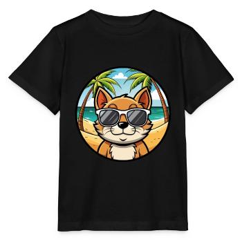 Bambino Cat Breed Cartoon Lunettes de soleil Beach - T-shirt bio MINI CREATOR Stanley/Stella Enfant - noir - Devant - Mikhail (115cm)