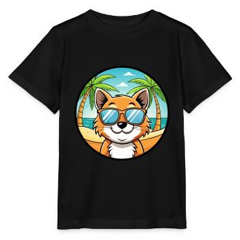 Bambino Cat Breed Cartoon Lunettes de soleil Beach - T-shirt bio MINI CREATOR Stanley/Stella Enfant - noir - Devant - Mikhail (115cm)