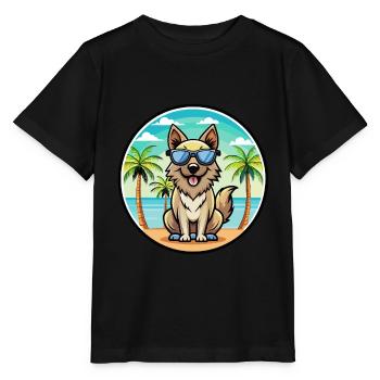 Lunettes de soleil de race de chien de berger des Carpates - T-shirt bio MINI CREATOR Stanley/Stella Enfant - noir - Devant - Mikhail (115cm)