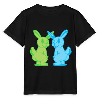 Bunny Bunny Retro Rabbit Rodent Rodent Rodent 80s - Stanley/Stella MINI CREATOR Kids’ T-Shirt - black - Front - Mikhail (115cm)