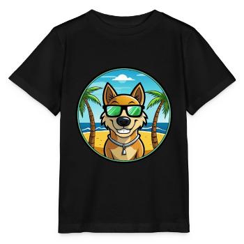 Alano Español Hunderasse Cartoon Sonnenbrille Strand - Stanley/Stella Kinder T-Shirt MINI CREATOR  - Schwarz - Vorne - Mikhail (115cm)