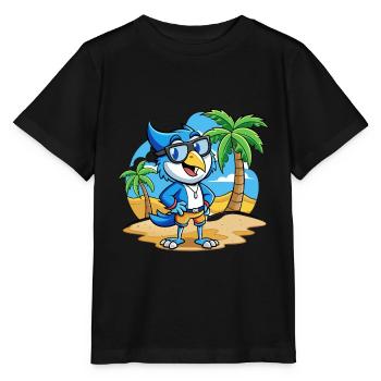 Lunettes de soleil Blue Jay Funny Cartoon Summer Beach - T-shirt bio MINI CREATOR Stanley/Stella Enfant - noir - Devant - Mikhail (115cm)