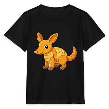 Aardvark Mascotte mignonne Personnage de dessin animé Kawaii - T-shirt bio MINI CREATOR Stanley/Stella Enfant - noir - Devant - Mikhail (115cm)