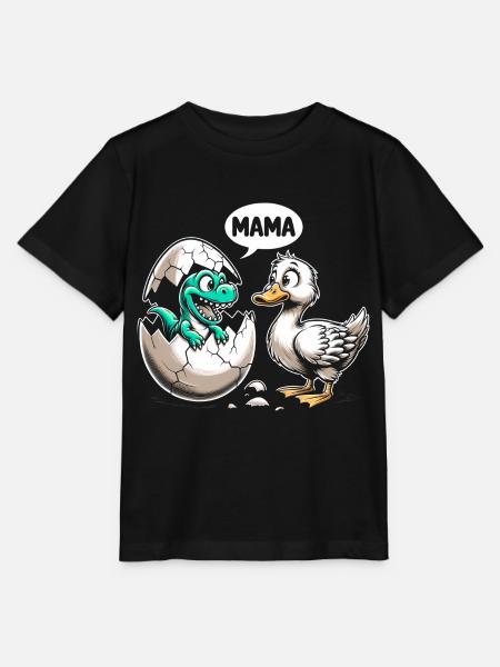 Dino trifft Entlein - Stanley/Stella Kinder T-Shirt MINI CREATOR - Schwarz
