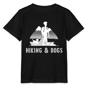 Randonnée et chiens Randonneur en plein air Randonnée pour animaux de compagnie - T-shirt bio MINI CREATOR Stanley/Stella Enfant - noir - Devant - Mikhail (115cm)