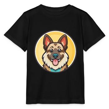 Race de chien de berger des Carpates, dessin animé amusant Kawaii - T-shirt bio MINI CREATOR Stanley/Stella Enfant - noir - Devant - Mikhail (115cm)