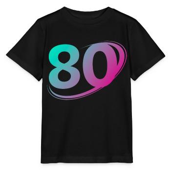 Nummer 80 mehrfarbig - Stanley/Stella Kinder T-Shirt MINI CREATOR  - Schwarz - Vorne - Mikhail (115cm)