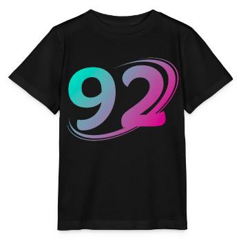 Nummer 92 mehrfarbig - Stanley/Stella Kinder T-Shirt MINI CREATOR  - Schwarz - Vorne - Mikhail (115cm)