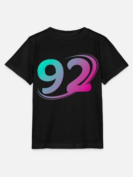 Nummer 92 mehrfarbig - Stanley/Stella Kinder T-Shirt MINI CREATOR - Schwarz