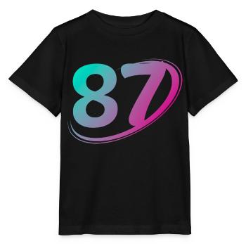 Nummer 87 mehrfarbig - Stanley/Stella Kinder T-Shirt MINI CREATOR  - Schwarz - Vorne - Mikhail (115cm)