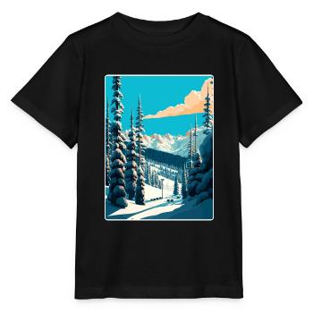 Vail Ski Resort Skifahren Reise Poster Souvenir WPA - Stanley/Stella Kinder T-Shirt MINI CREATOR  - Schwarz - Vorne - Mikhail (115cm)
