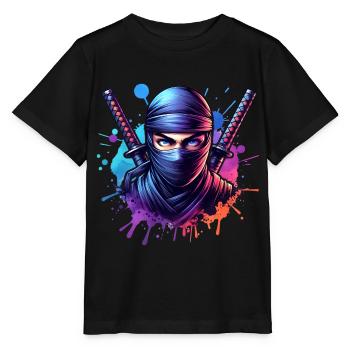 Ninja - T-shirt bio MINI CREATOR Stanley/Stella Enfant - noir - Devant - Mikhail (115cm)