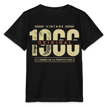 vintage 1966 / cadeau 1966 / perfection 1966 - T-shirt bio MINI CREATOR Stanley/Stella Enfant - noir - Devant - Mikhail (115cm)