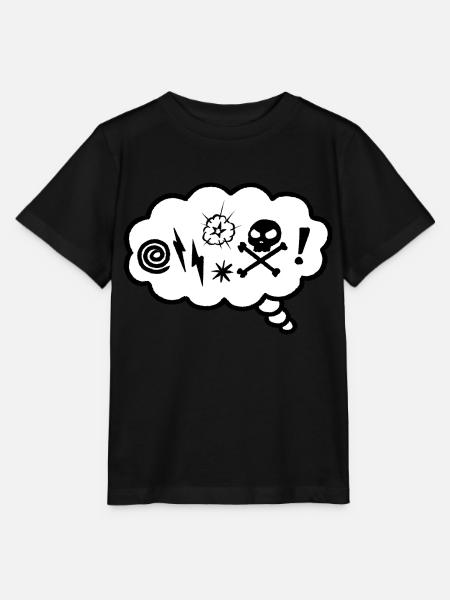 Bulle de pensée en colère - T-shirt bio MINI CREATOR Stanley/Stella Enfant - noir