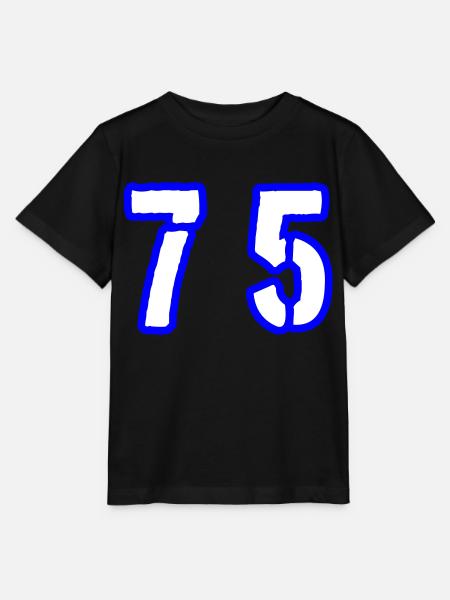 75 Zahl Symbol - Stanley/Stella Kinder T-Shirt MINI CREATOR - Schwarz