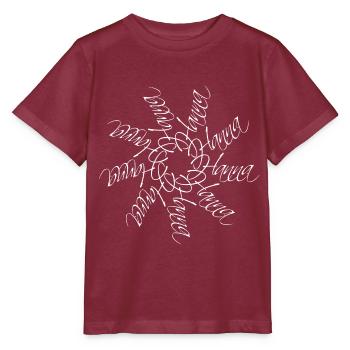Hanna Name Namensmandala - Stanley/Stella Kinder T-Shirt MINI CREATOR  - Burgunderrot - Vorne - Kain (125cm)