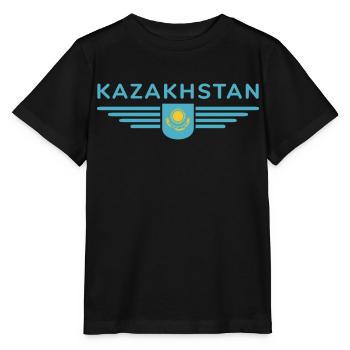Kazakhstan Design – Steppe and Tradition - Stanley/Stella MINI CREATOR Kids’ T-Shirt - black - Front - Mikhail (115cm)