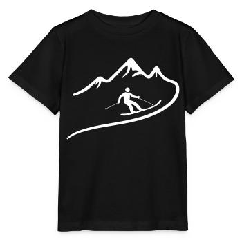 skifahren herren - Stanley/Stella Kinder T-Shirt MINI CREATOR  - Schwarz - Vorne - Mikhail (115cm)
