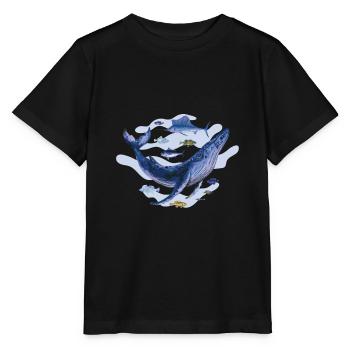 Poisson Poisson Créatures marines Baleine Mammifère marin - T-shirt bio MINI CREATOR Stanley/Stella Enfant - noir - Devant - Mikhail (115cm)
