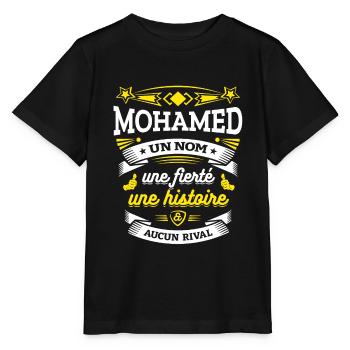 MOHAMED UN NOM UNE FIERTÉ AUCUN RIVAL - T-shirt bio MINI CREATOR Stanley/Stella Enfant - noir - Devant - Mikhail (115cm)