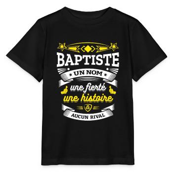 BAPTISTE UN NOM UNE FIERTÉ AUCUN RIVAL - T-shirt bio MINI CREATOR Stanley/Stella Enfant - noir - Devant - Mikhail (115cm)