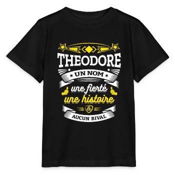 THEODORE UN NOM UNE FIERTÉ AUCUN RIVAL - T-shirt bio MINI CREATOR Stanley/Stella Enfant - noir - Devant - Mikhail (115cm)