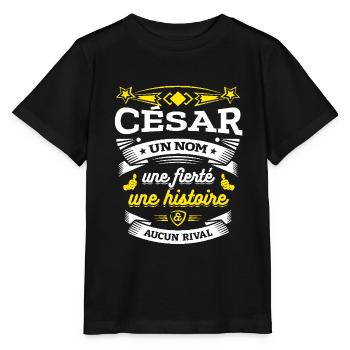CÉSAR UN NOM UNE FIERTÉ AUCUN RIVAL - T-shirt bio MINI CREATOR Stanley/Stella Enfant - noir - Devant - Mikhail (115cm)
