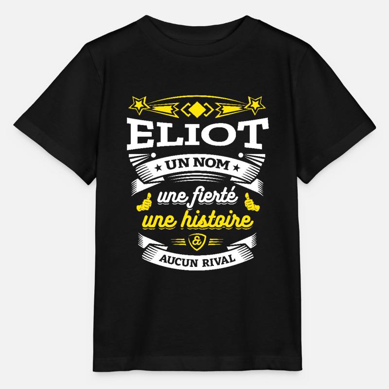 ELIOT UN NOM UNE FIERTÉ AUCUN RIVAL - T-shirt bio MINI CREATOR Stanley/Stella Enfant - noir