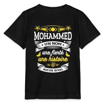 MOHAMMED UN NOM UNE FIERTÉ AUCUN RIVAL - T-shirt bio MINI CREATOR Stanley/Stella Enfant - noir - Devant - Mikhail (115cm)