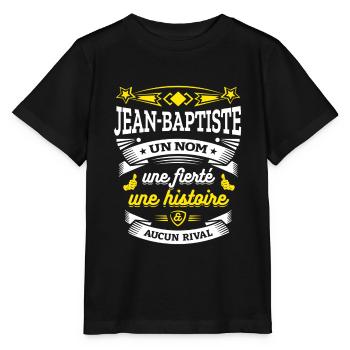 JEAN-BAPTISTE UN NOM UNE FIERTÉ AUCUN RIVAL - T-shirt bio MINI CREATOR Stanley/Stella Enfant - noir - Devant - Mikhail (115cm)