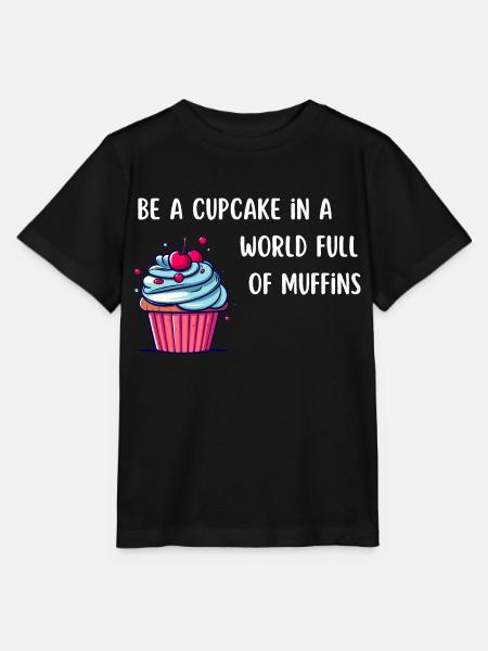 Be a Cupcake - Stanley/Stella Kinder T-Shirt MINI CREATOR  - Schwarz