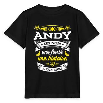 ANDY UN NOM UNE FIERTÉ AUCUN RIVAL - T-shirt bio MINI CREATOR Stanley/Stella Enfant - noir - Devant - Mikhail (115cm)