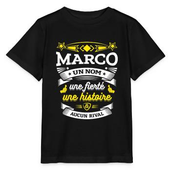 MARCO UN NOM UNE FIERTÉ AUCUN RIVAL - T-shirt bio MINI CREATOR Stanley/Stella Enfant - noir - Devant - Mikhail (115cm)