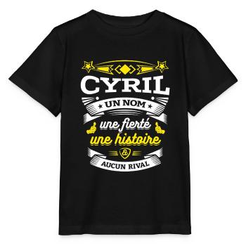 CYRIL UN NOM UNE FIERTÉ AUCUN RIVAL - T-shirt bio MINI CREATOR Stanley/Stella Enfant - noir - Devant - Mikhail (115cm)