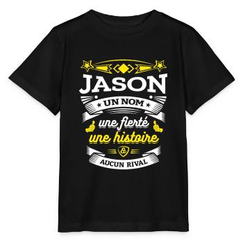 JASON UN NOM UNE FIERTÉ AUCUN RIVAL - T-shirt bio MINI CREATOR Stanley/Stella Enfant - noir - Devant - Mikhail (115cm)