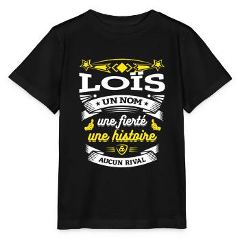 LOÏS PARFAIT - PRENOM LOÏS - T-shirt bio MINI CREATOR Stanley/Stella Enfant - noir - Devant - Mikhail (115cm)