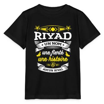 RIYAD UN NOM UNE FIERTÉ AUCUN RIVAL - T-shirt bio MINI CREATOR Stanley/Stella Enfant - noir - Devant - Mikhail (115cm)